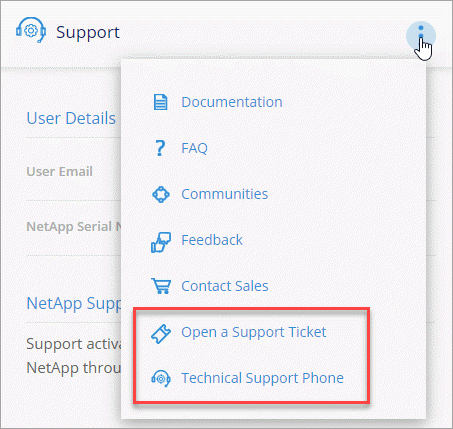 A screenshot of the support icon that appears in the top right of the Cloud Sync interface.
